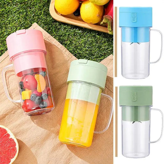 Mason Portable Mini juicer Blender With Straw Cup | Juicer Portable Outdoor Juicing Cup | Home Mini Cordless Juicer (Random Color)